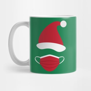 Red Santa hat and face mask Mug